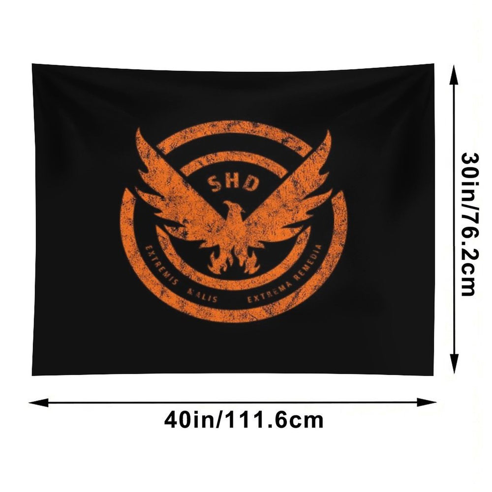 The Division SHD Logo Distressed Orange Tapestry