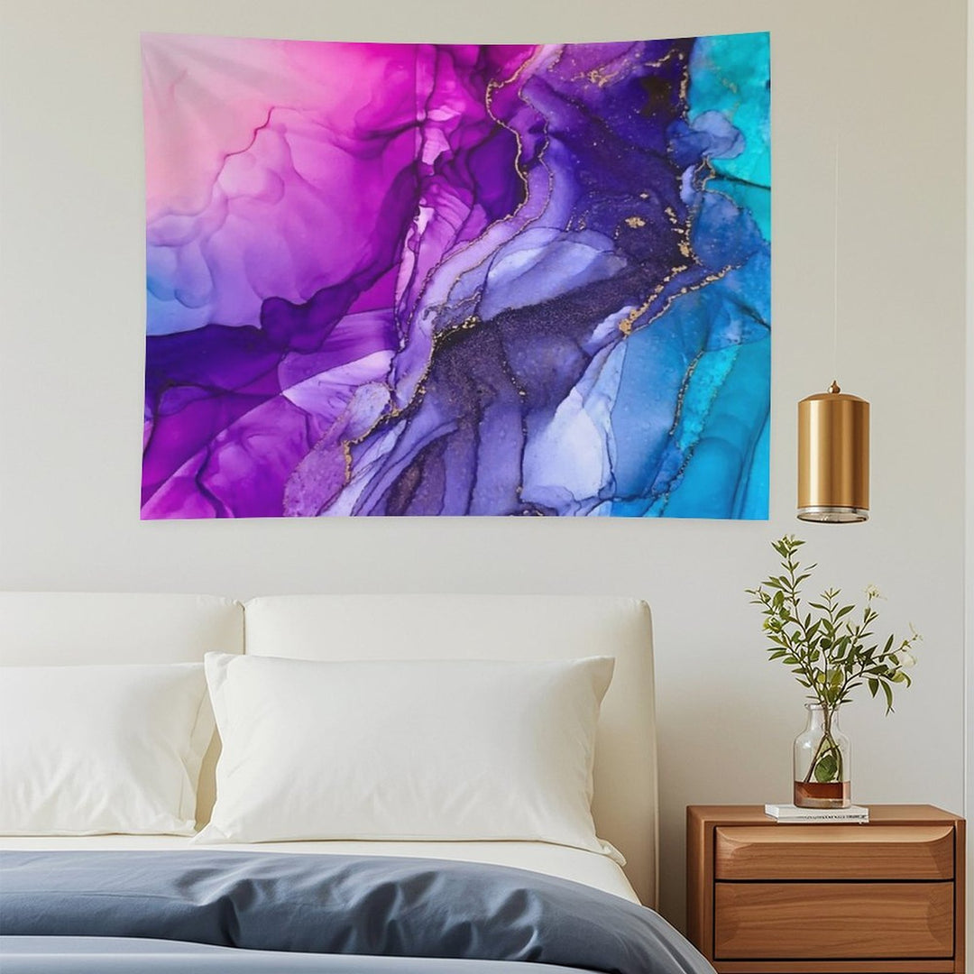 Abstract Vibrant Rainbow Ombre Tapestry