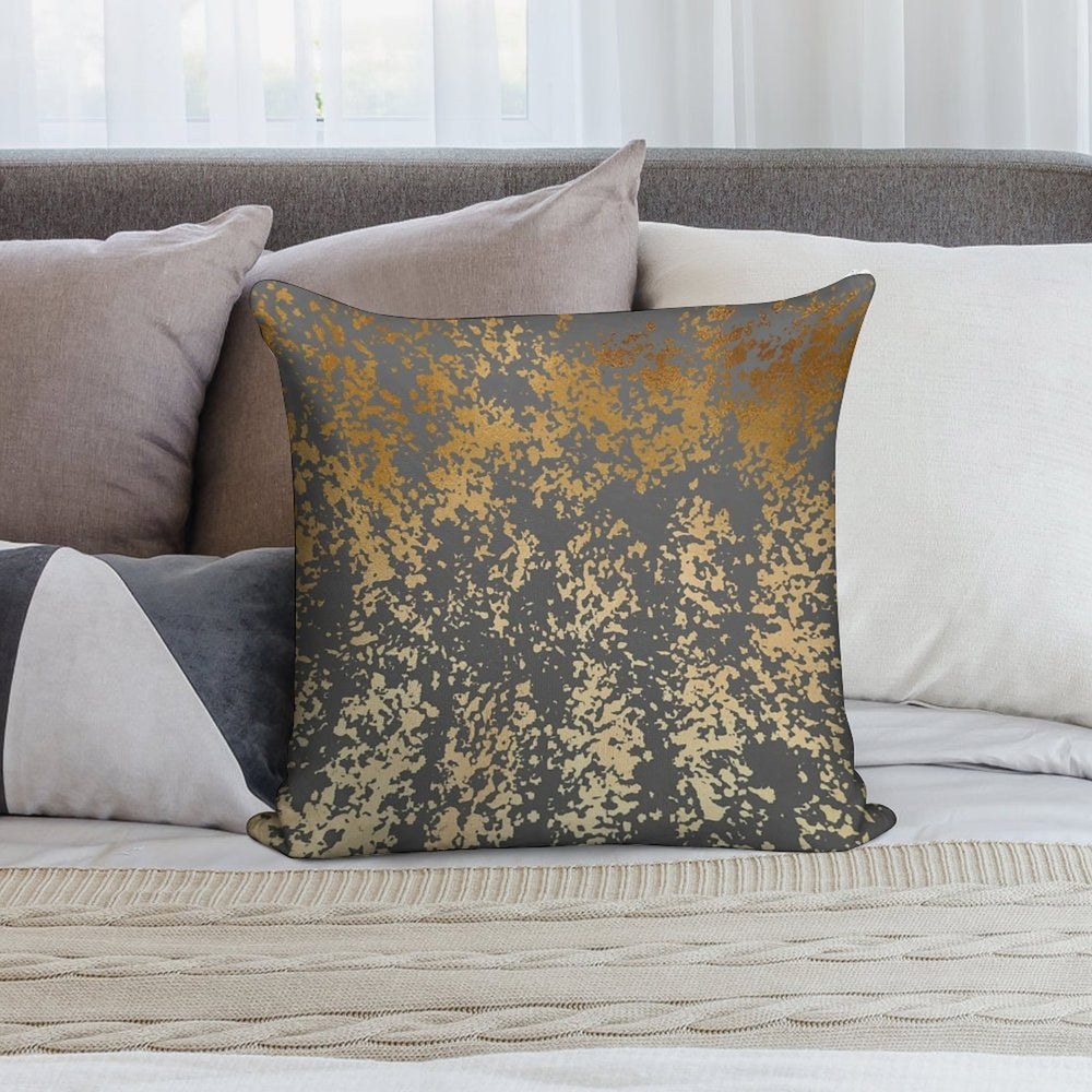 Modern Gold Look Soft Reinforced Edging Throw Pillow