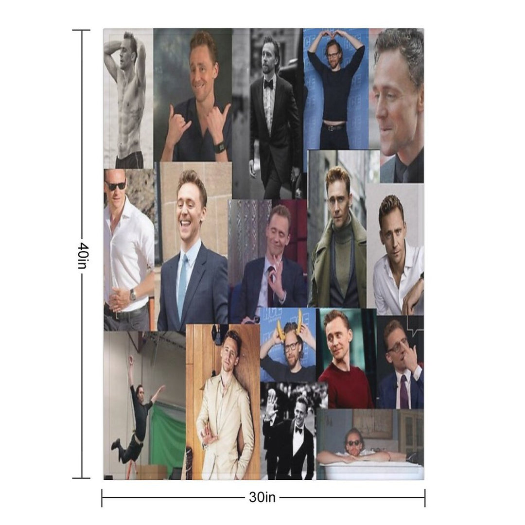Tom Hiddleston Collage Comfort Throw Blanket