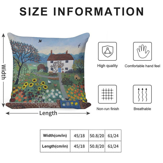 Apple Tree Cottage Soft Short Plush Fabric Throw Pillow