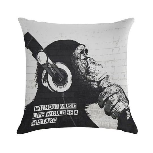 Without Music Life Would Be A Mistake Soft Anti-Pilling Throw Pillow