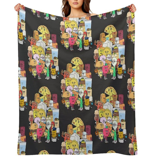 The Apple And Onion Gang Premium Throw Blanket