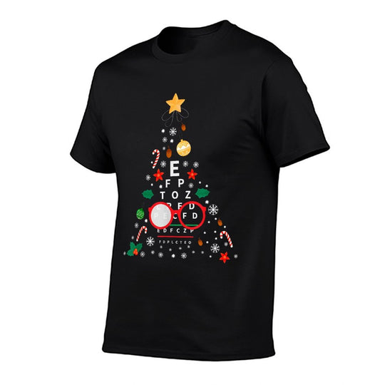 Christmas Tree Optician Optometrist  Merry Xmas New Year  Oversized Silhouette T-Shirt