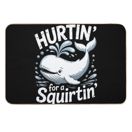 Inappropriate Meme Squirter Blue Whale  High-Traffic Bath Mat