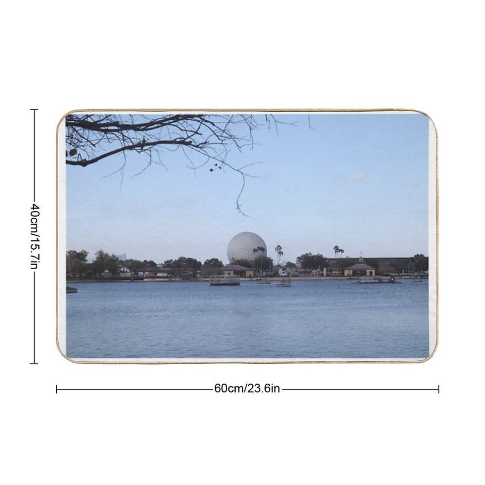 Epcot World Showcase Lagoon  Dirt-Trapping Bath Mat