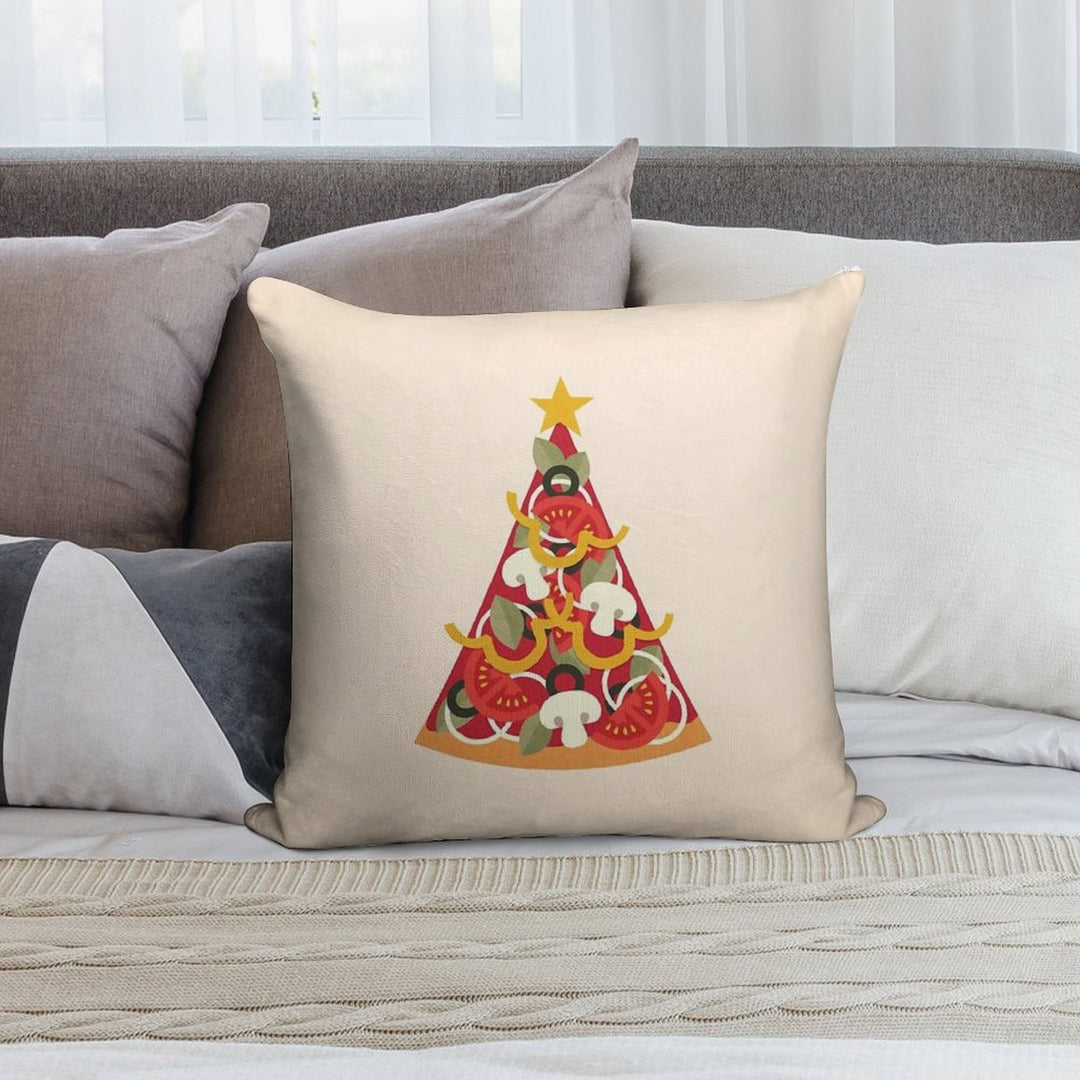 Pizza on Earth - Vegetarian Version Soft Luxury Feel Throw Pillow