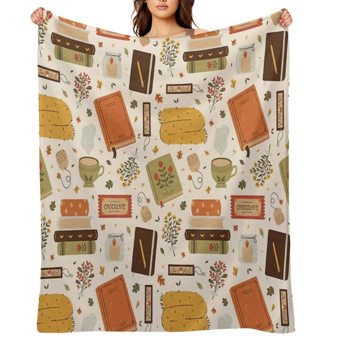Cozy Reading Time Quick-dry Throw Blanket