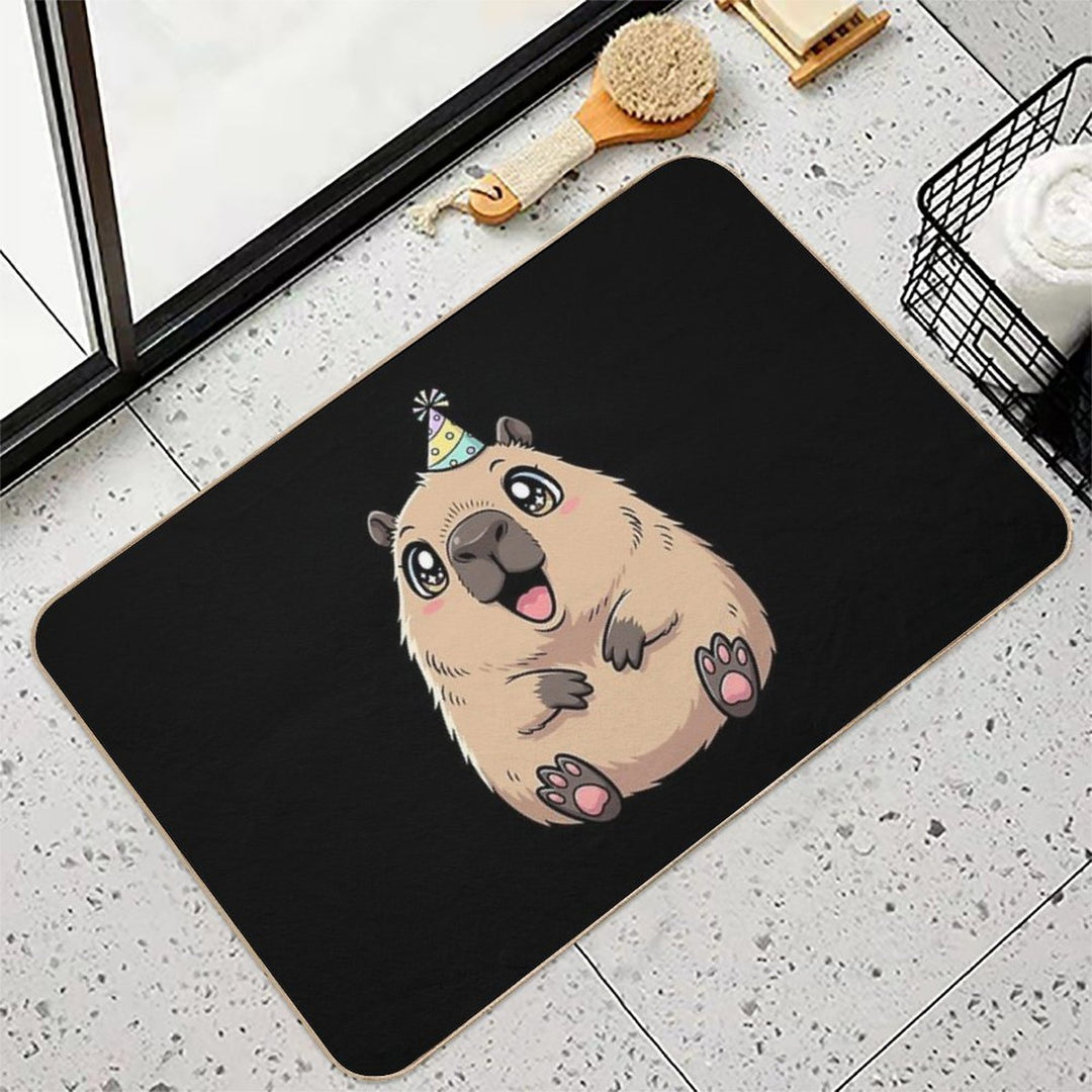 Chibi Capybara – Cute And Adorable Kawaii Animal Design  Rapid-Drying Bath Mat