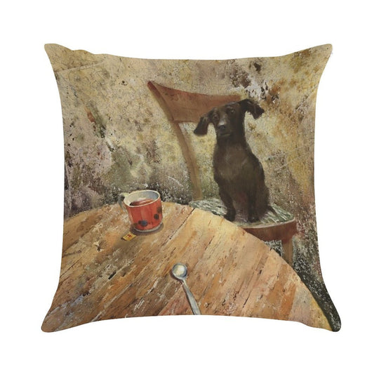 Time for Tea Soft Shrink-Resistant Throw Pillow