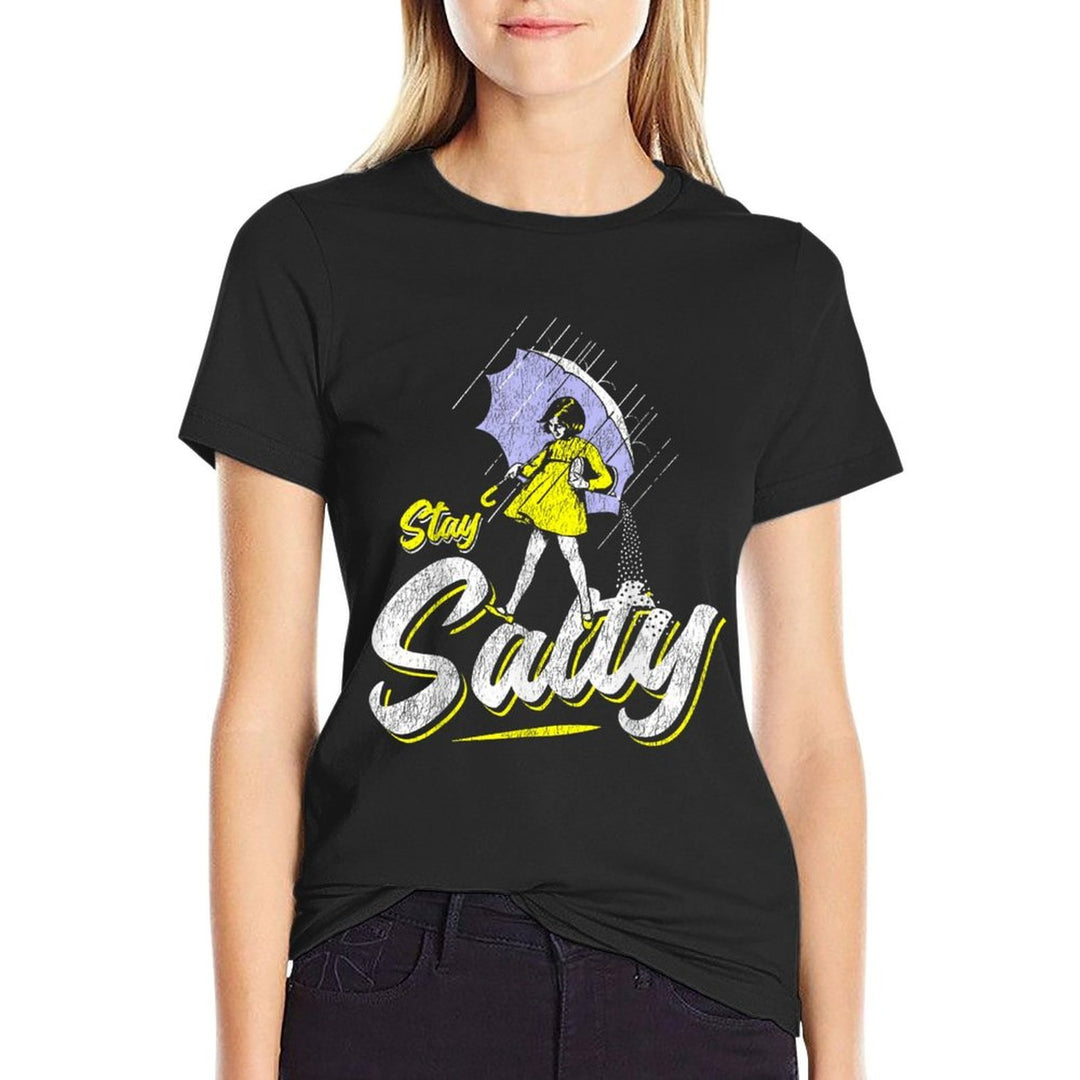 Vintage Salty Meme All These Flavors Girl Holding Umbrella  Durable T-Shirt