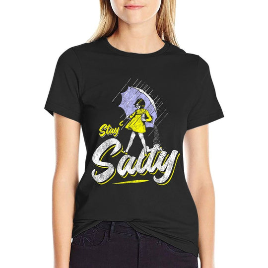 Vintage Salty Meme All These Flavors Girl Holding Umbrella  Durable T-Shirt