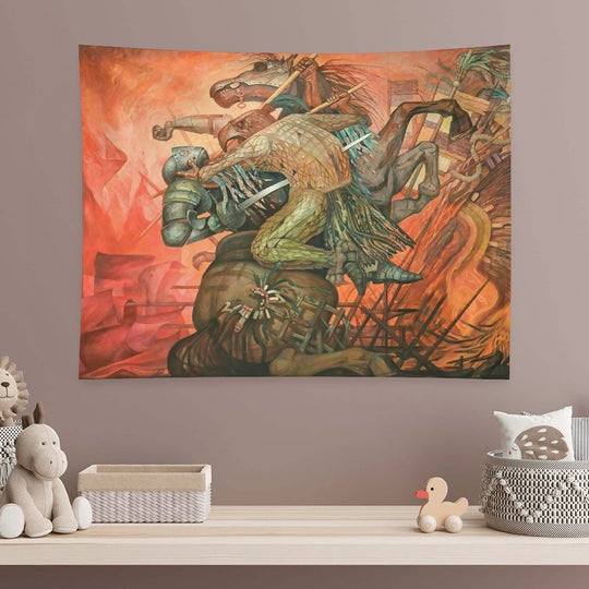 The Fusion of Two Cultures, by Jorge González Camarena Tapestry