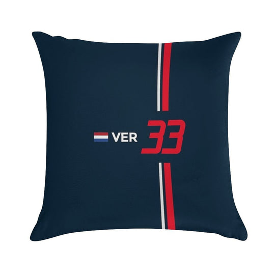F1 2021 - #33 Verstappen Soft Fade-Resistant Throw Pillow