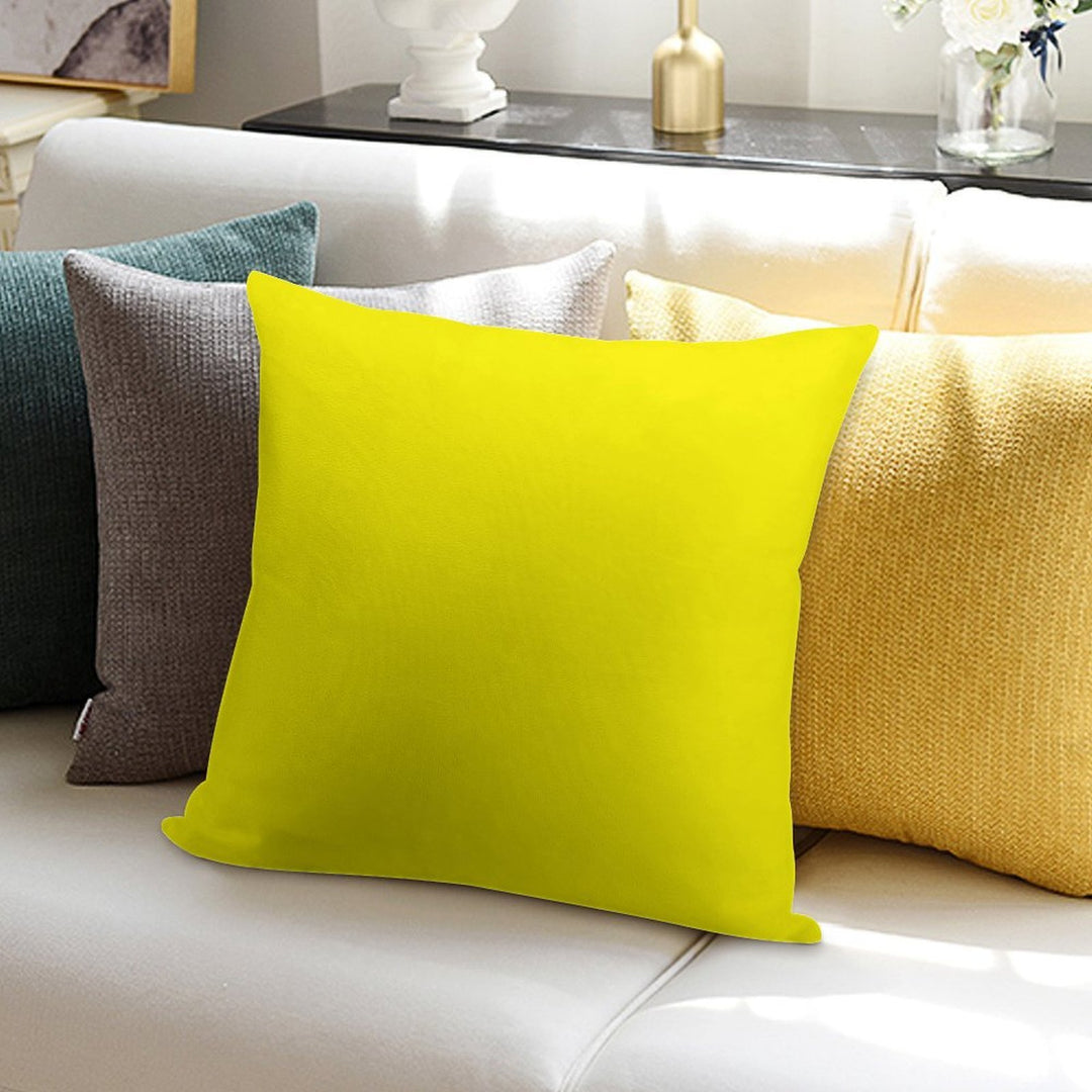 Lemon Yellow Soft Ultra-Soft Texture Throw Pillow