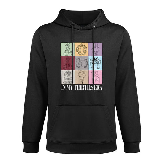 In My Thirties Era Retro 30 Years Old Women 30th Birthday Shrink-Resistant Hoodie
