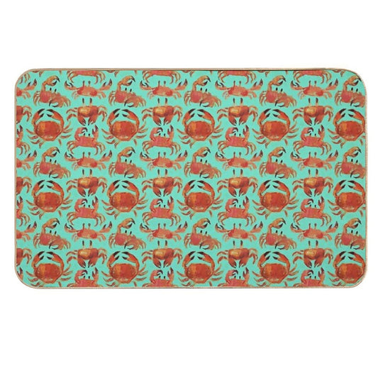 Crab Pattern  Repositionable Bath Mat