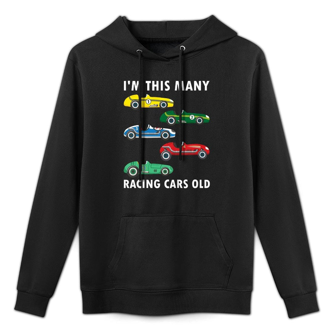 Kids 5 Years Old Boy Race Cars Old 5th Birthday Kids Shape Retention Hoodie