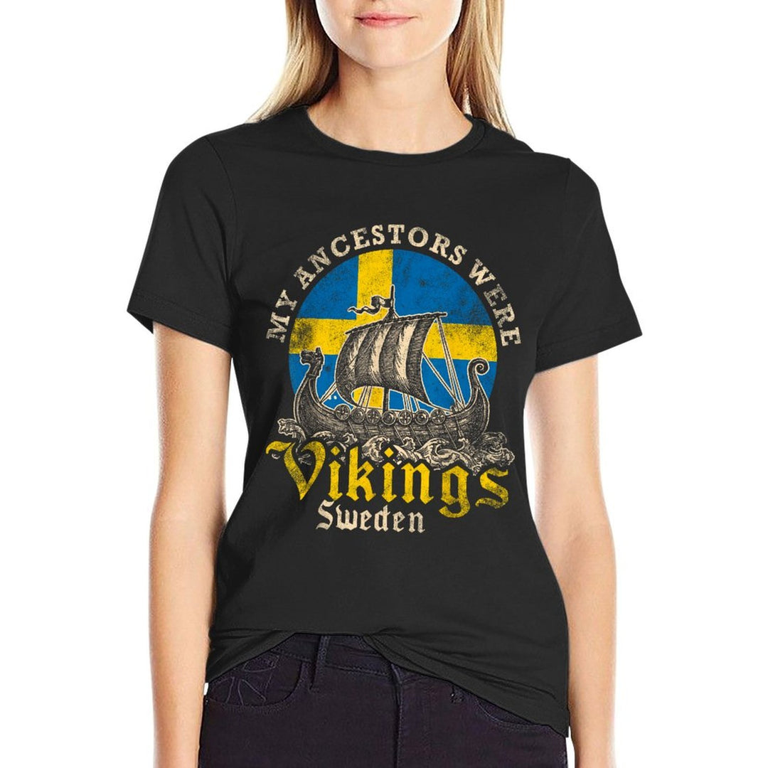 Swedish Sweden Swede Viking Ship  Vintage-inspired T-Shirt