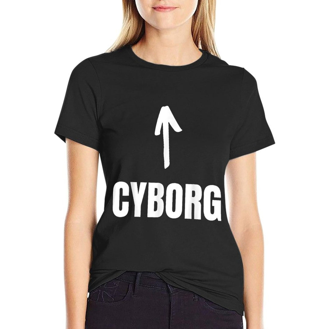 Halloween Cyborg - Unisex-Adults, Kids - Black - - Crew Neck - Small - Funny Cyborg Design  Breathable T-Shirt