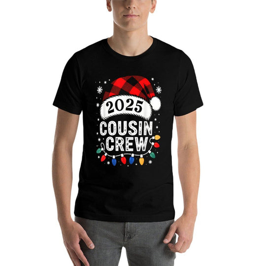 Christmas Cousin Crew 2025 Matching Xmas Family Pajama Pjs  Durable T-Shirt