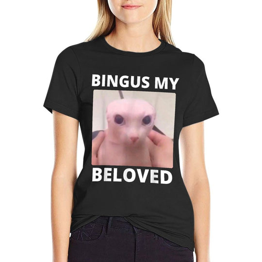 Bald Bingus My Beloved Hairless Sphinx Cat Bingus Cat Meme  Relaxed-fit T-Shirt