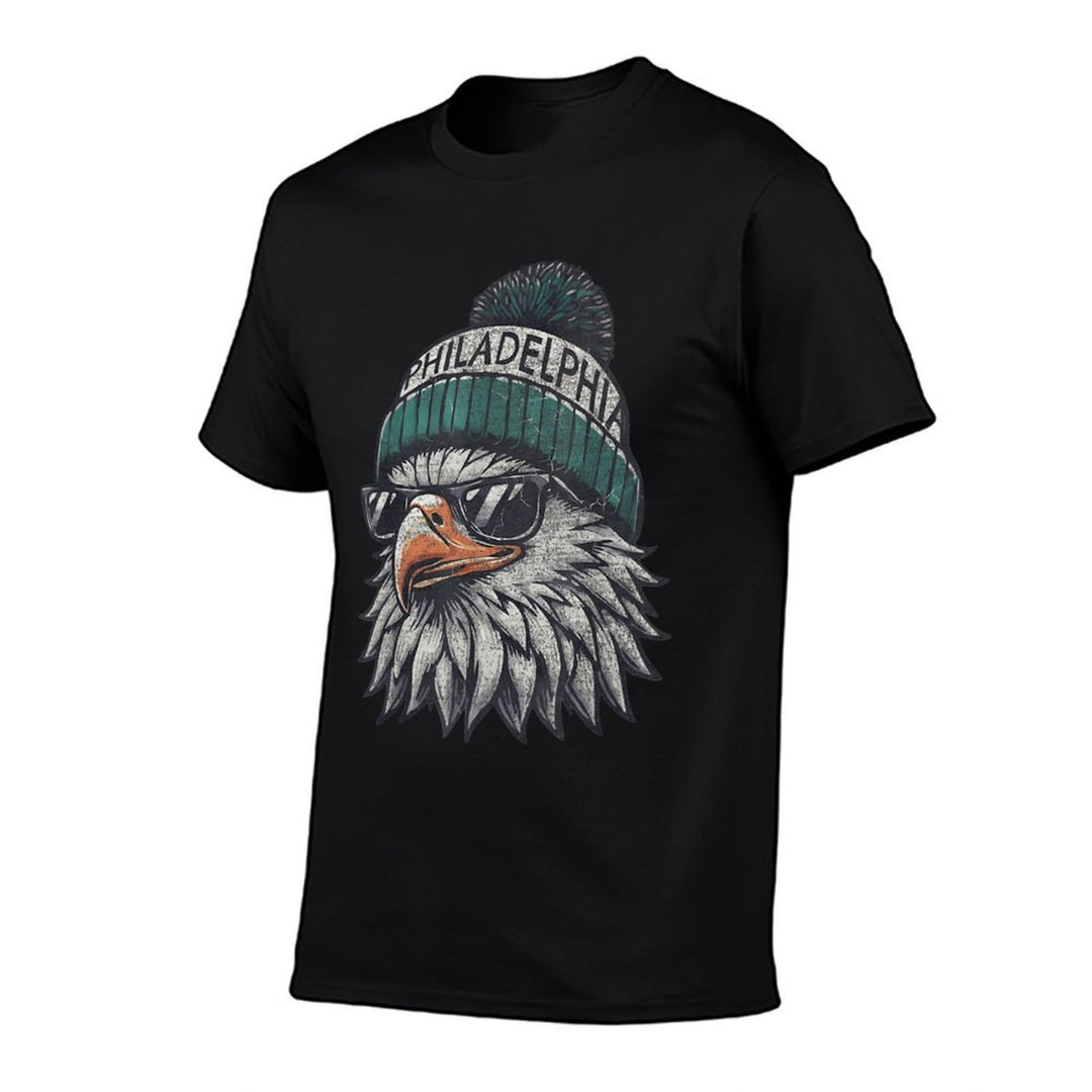 Vintage Eagle with Sunglasses Men Women Kids Cool  Cotton T-Shirt