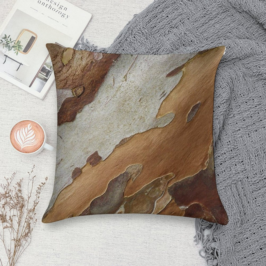 Tree Bark Soft Warmth Comfort Throw Pillow