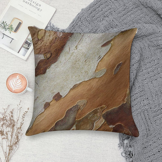 Tree Bark Soft Warmth Comfort Throw Pillow