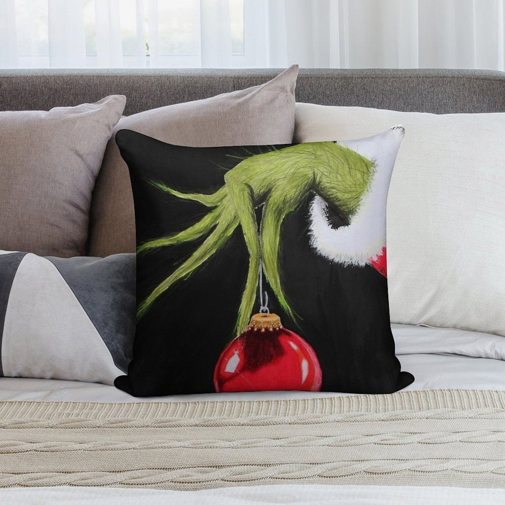 Who Stole Christmas Soft Durable Construction Throw Pillow