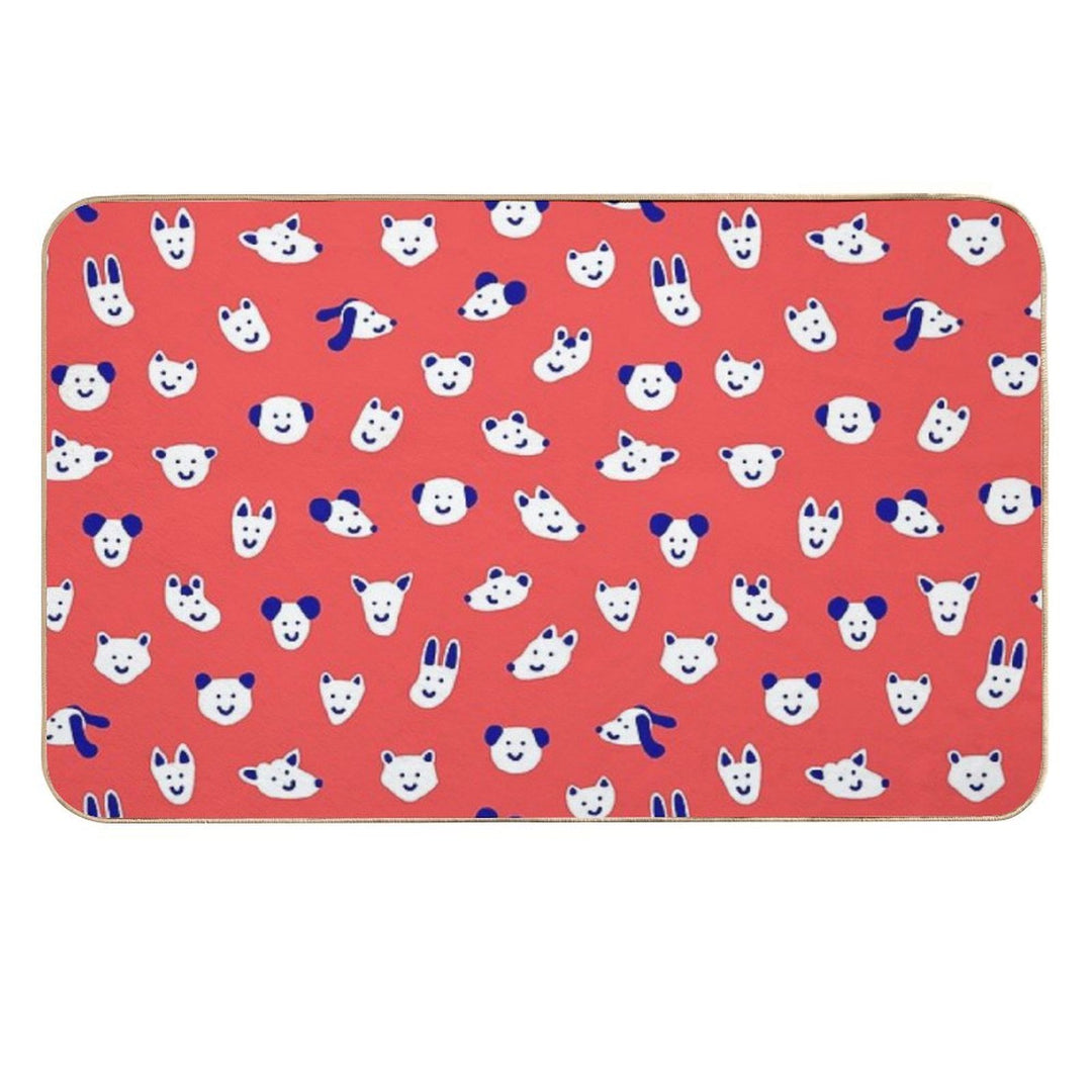 Cuties in Red  Rapid-Drying Bath Mat