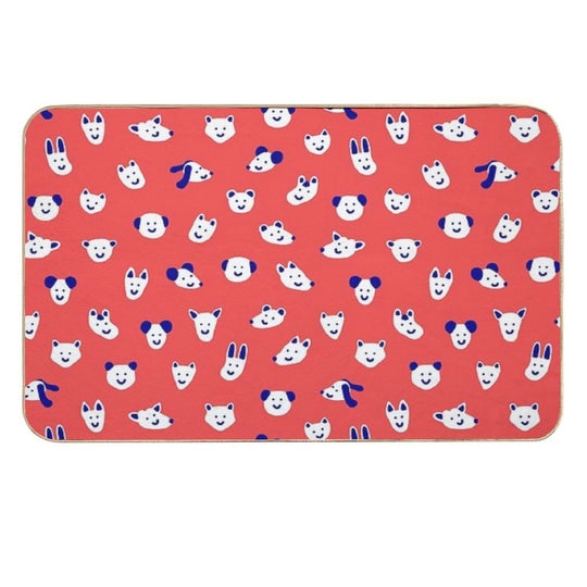 Cuties in Red  Rapid-Drying Bath Mat