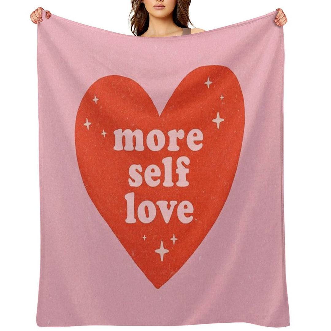 More Self Love {Pretty in Pink & Retro Red) Anti-pilling Throw Blanket