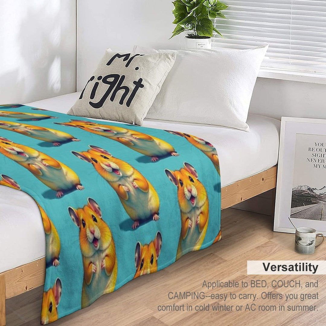 Cute Hamster Premium Throw Blanket