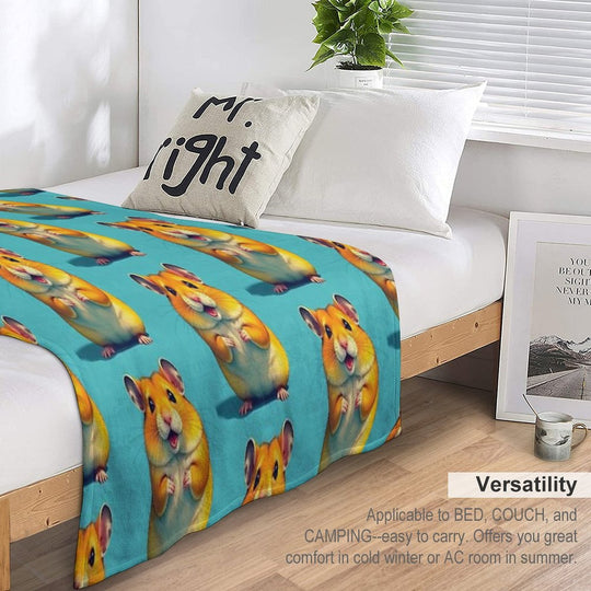 Cute Hamster Premium Throw Blanket