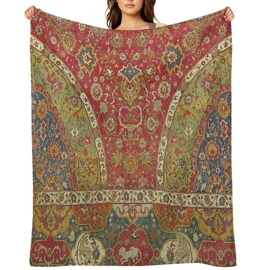 Antique Kilim 8 Easy Care Throw Blanket