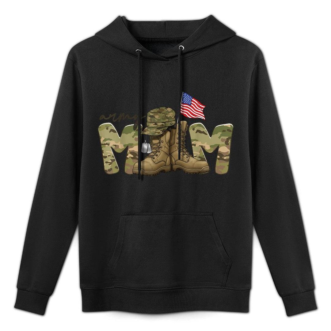 Army Mama Camourflage Mother's Day Mom Patriotic USA Moisture-Wicking Hoodie