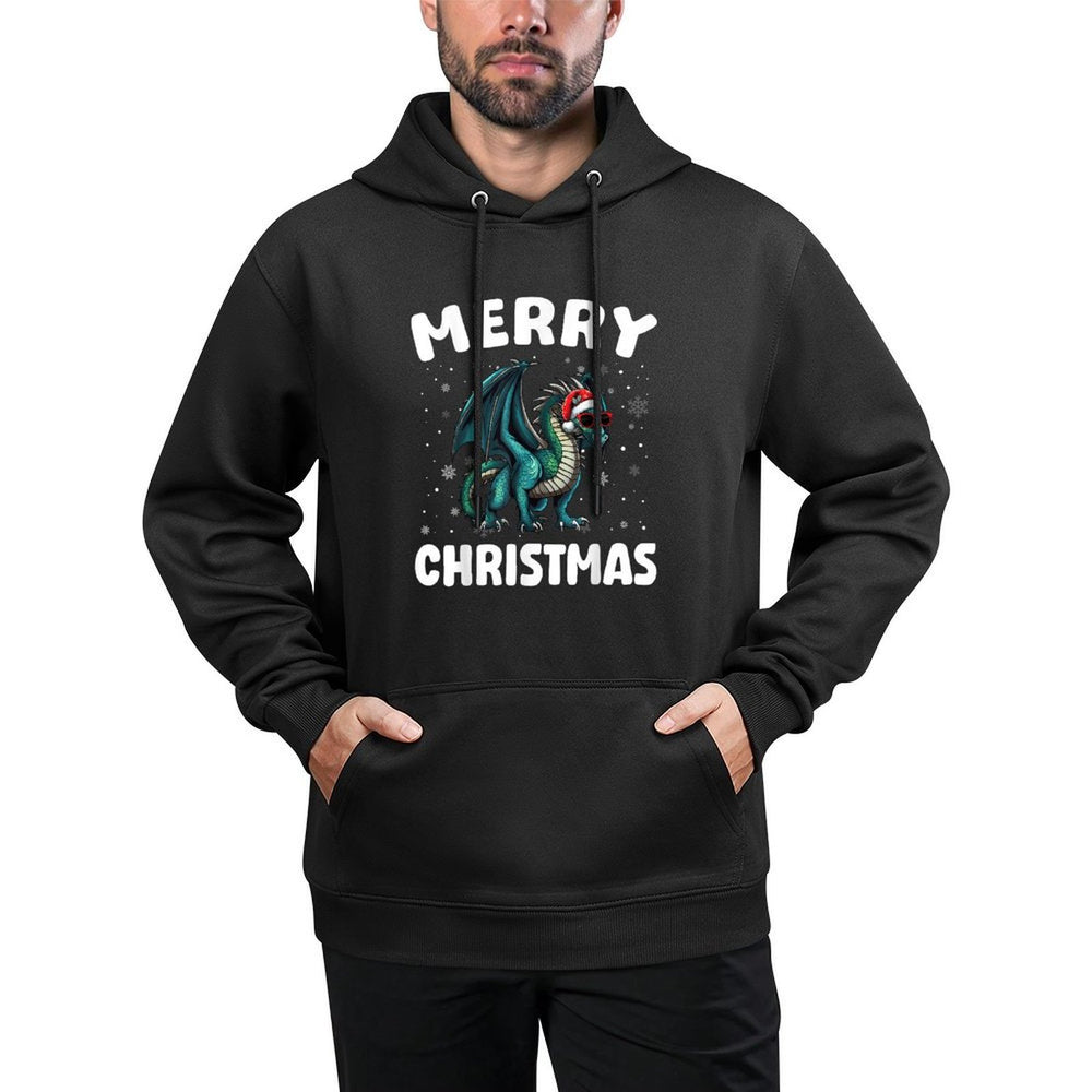 Merry Christmas Dragon Merry Xmas Funny Boy Girl Kids Moisture-Wicking Hoodie
