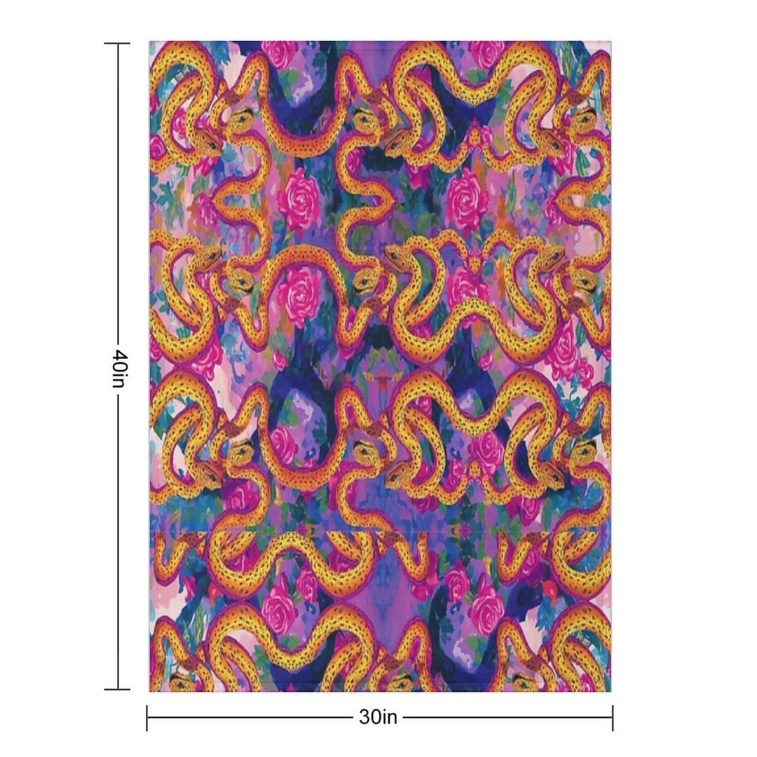 Garden of Eden  Snakes Sustainable Throw Blanket