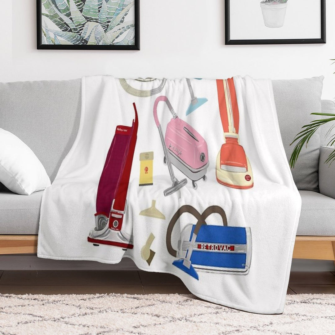 Vintage Vacuums Wrinkle-free Throw Blanket