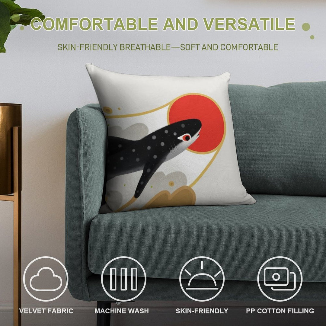 Whale Shark Soft Warmth Comfort Throw Pillow