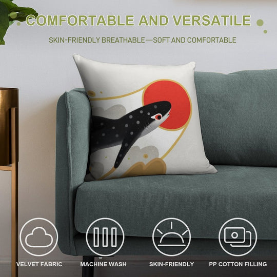 Whale Shark Soft Warmth Comfort Throw Pillow