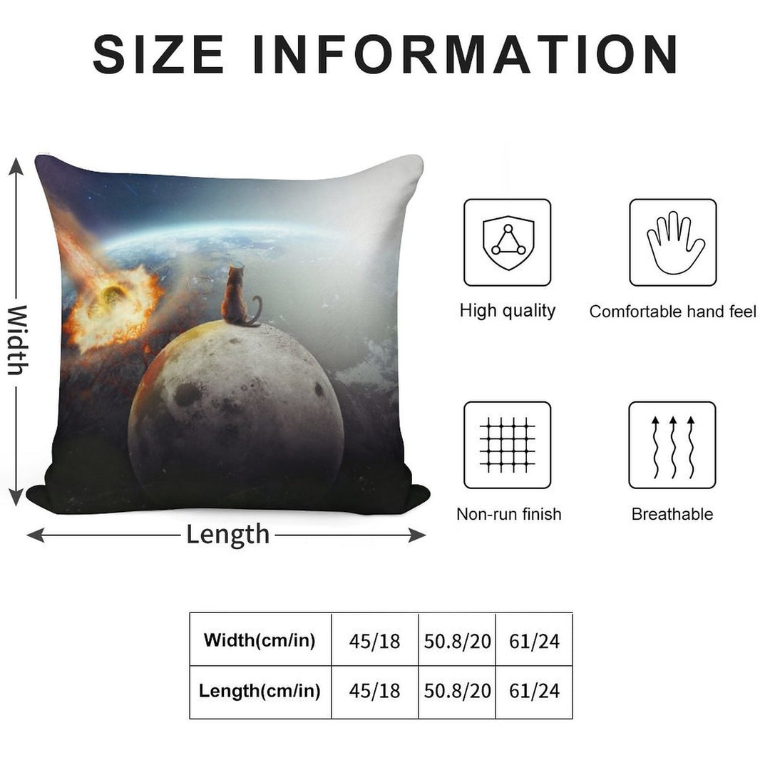 Cat Victory Soft Durable Construction Throw Pillow