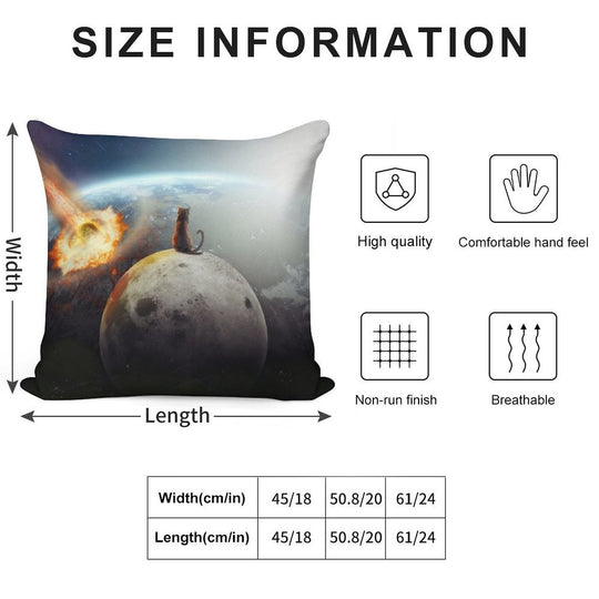 Cat Victory Soft Durable Construction Throw Pillow