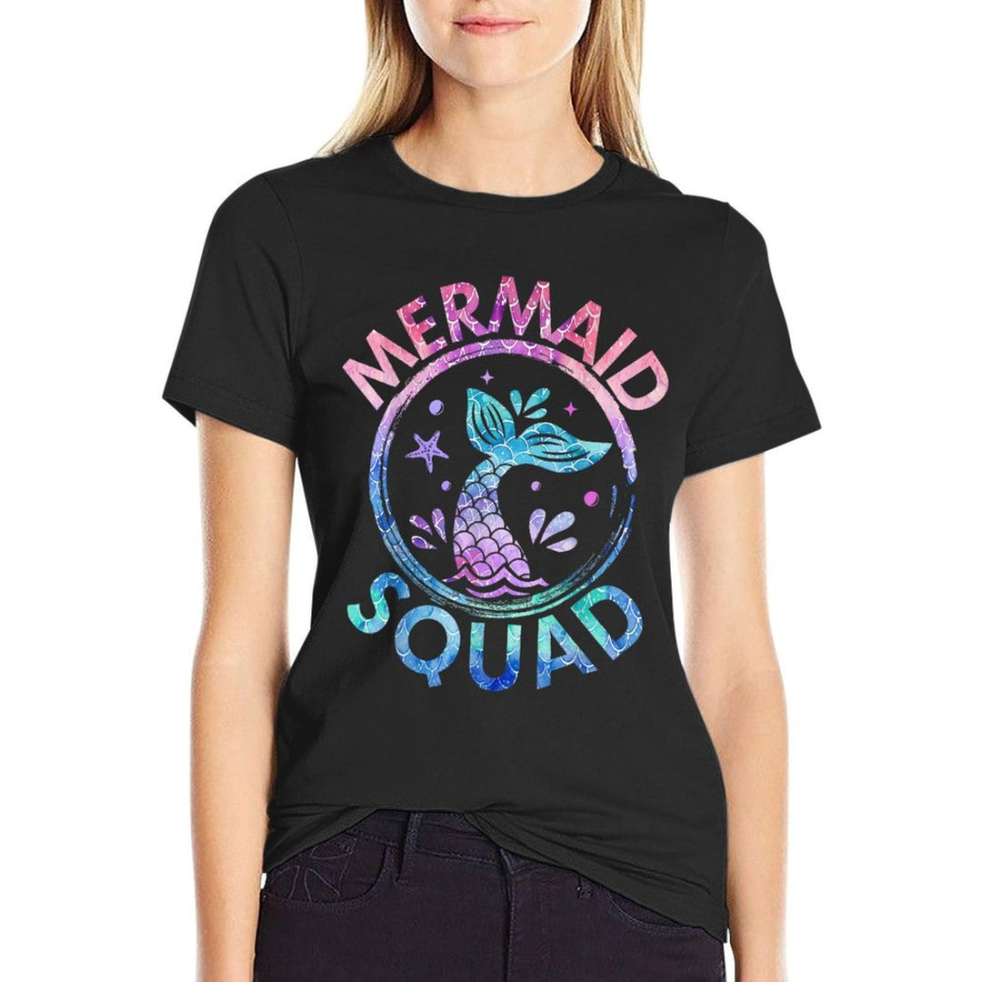 Cute Mermaid Birthday Squad Birthday Girl Party  Versatile T-Shirt