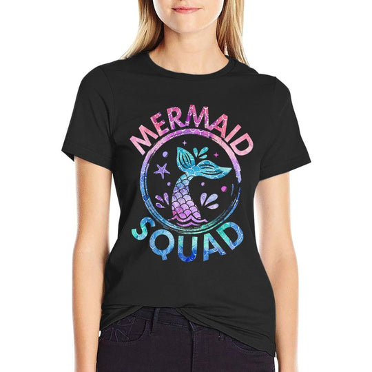 Cute Mermaid Birthday Squad Birthday Girl Party  Versatile T-Shirt