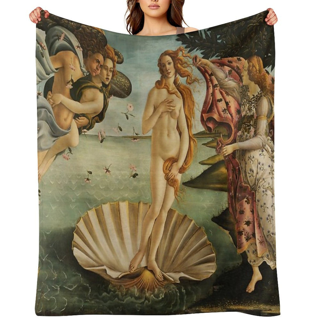 Sandro Botticelli -Birth of Venus Machine-washable Throw Blanket