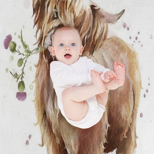 Highland Cow Velvety-soft Throw Blanket