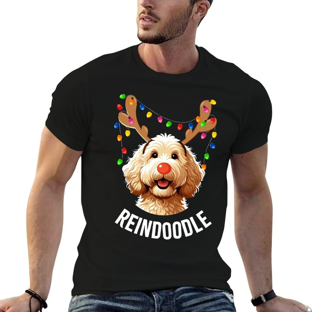 Christmas Goldendoodle Reindeer Doodle Dog Reindoodle Dog  Odor-resistant T-Shirt
