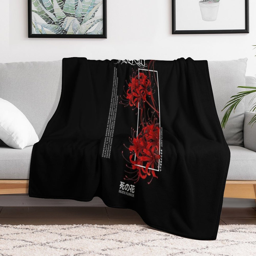 Japanese Red Spider Lily Aesthetic Shrink-resistant Throw Blanket